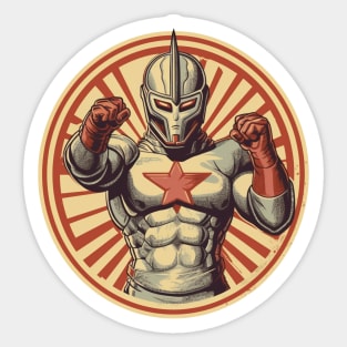 Ultraman Fanart Parody Propaganda Style Sticker